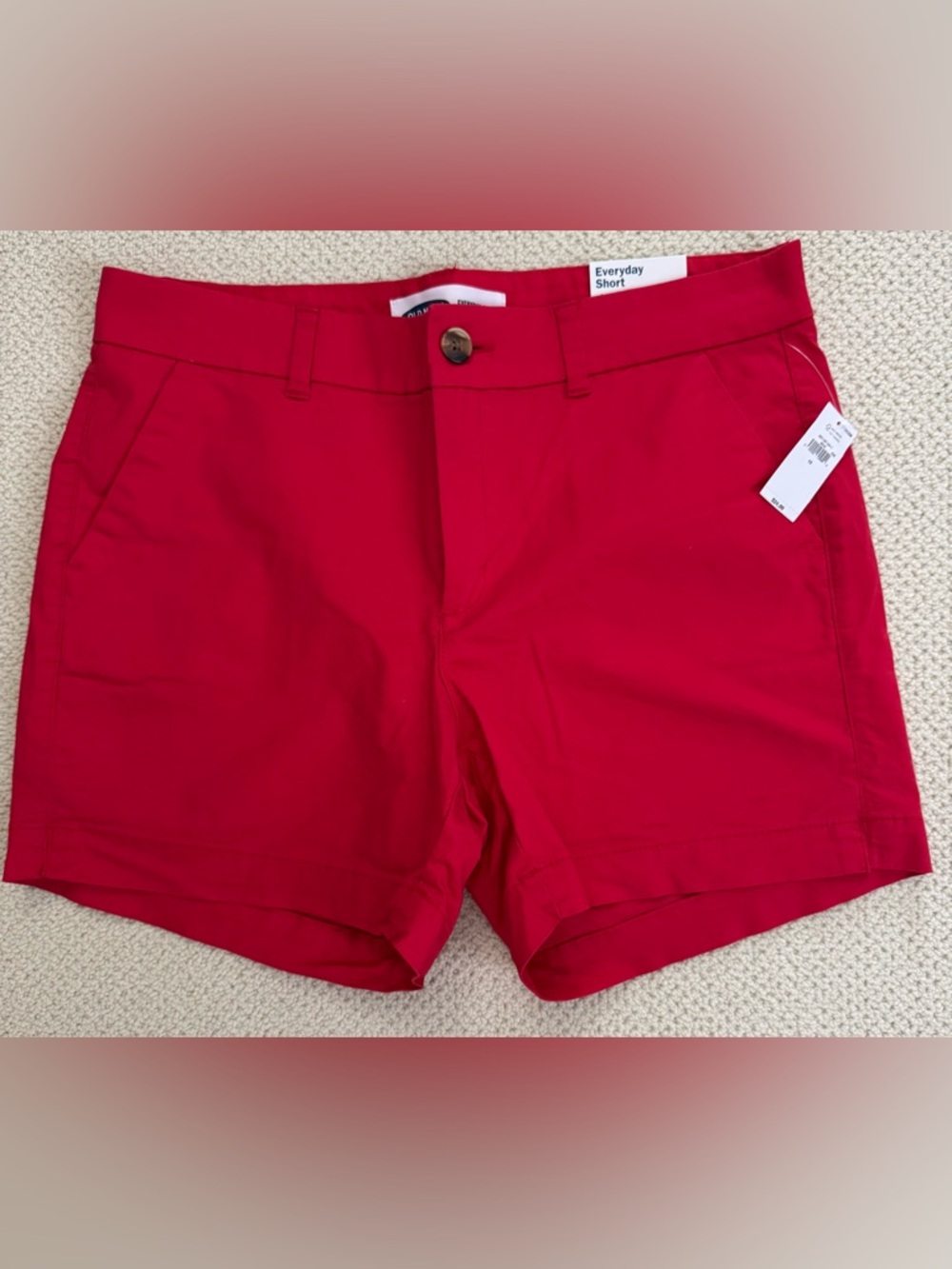 Old Navy Red Everyday shorts, size 10. NEW / NWT